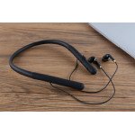 Wholesale Slim Over the Neck Bluetooth Earphone Earbud with MicroSD Music Slot TF200 (Black)